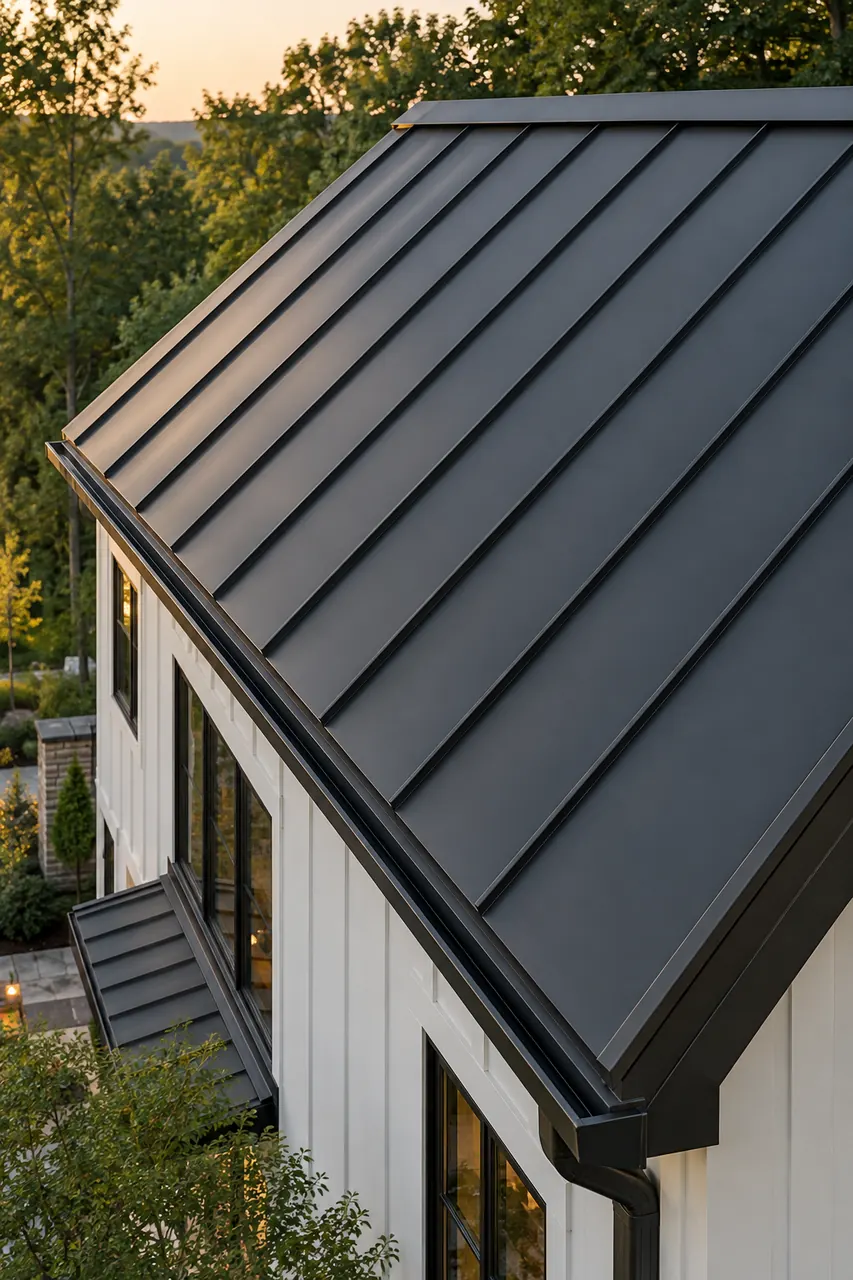 AI-generated standing-seam metal roof