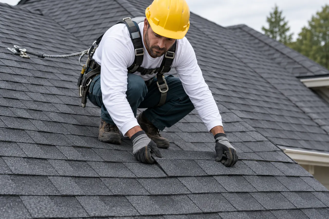 AI-generated illustration: Roofing materials and assessment context for Roof Installation